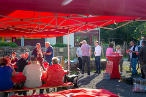 im Biergarten mit Dr. Jens Zimmermann